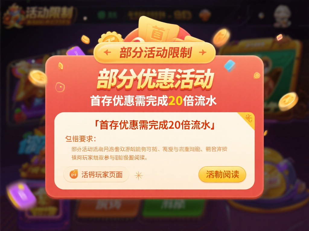 活动限制：部分优惠活动会明确规定参与游戏的流水倍数